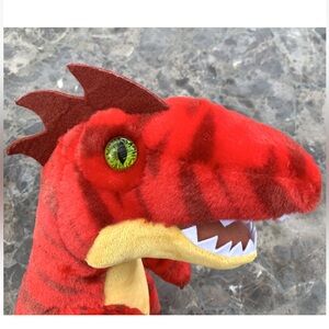 Build A Bear Plush Red Dinosaur Velociraptor Raptor BAB 2019 Stuffed 16"